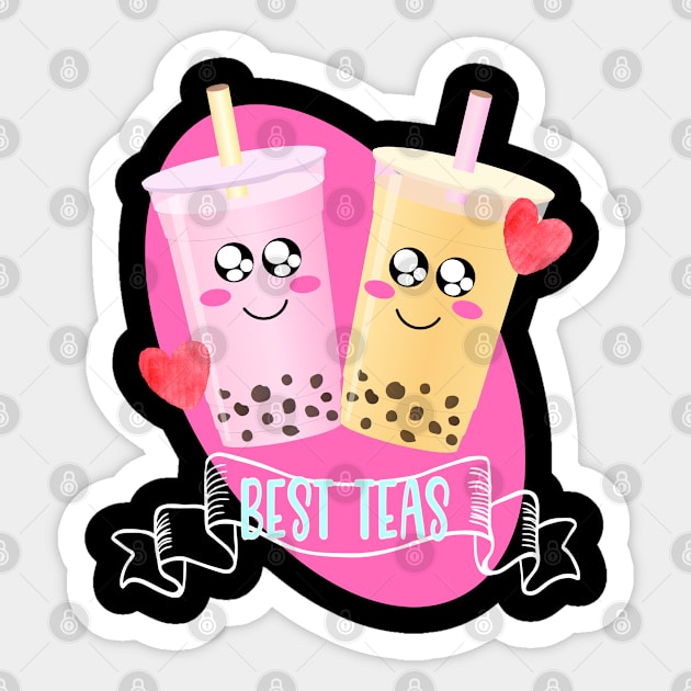 Kawaii Boba Tea Love Funny Gift Sticker by JPDesigns